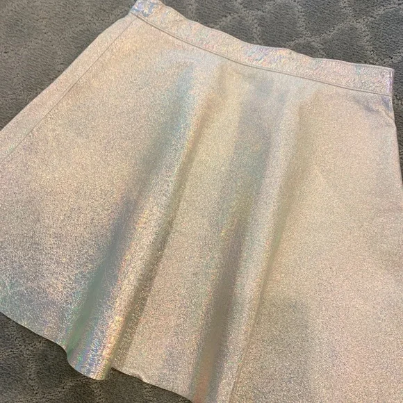 American apparel silver hologram Genuine weather skater skirt small - Picture 2 of 4